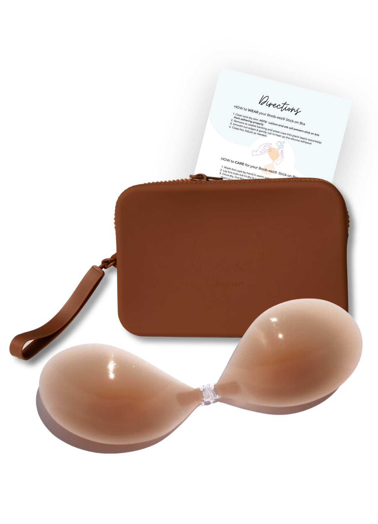 Adhesive Stick-on Bra with Silicone Travel Case