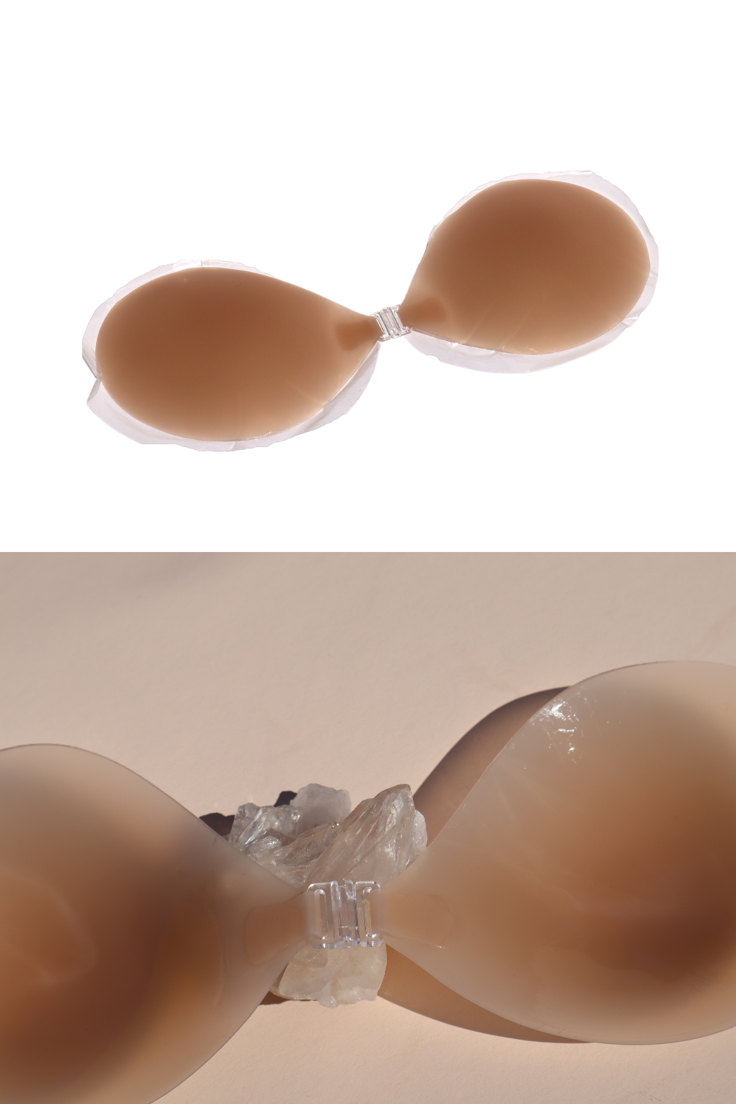 Adhesive Stick-on Bra with Silicone Travel Case