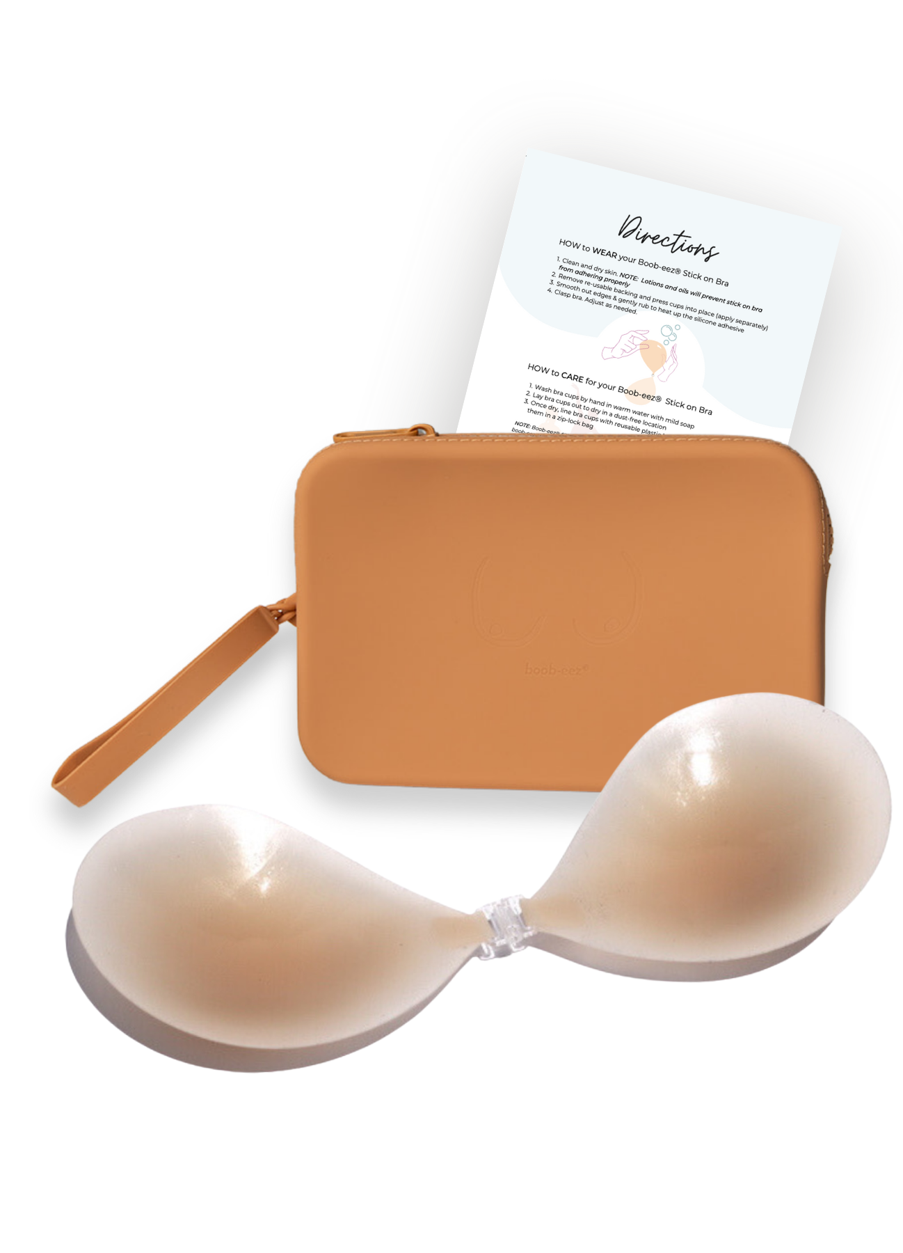 Adhesive Stick-on Bra with Silicone Travel Case