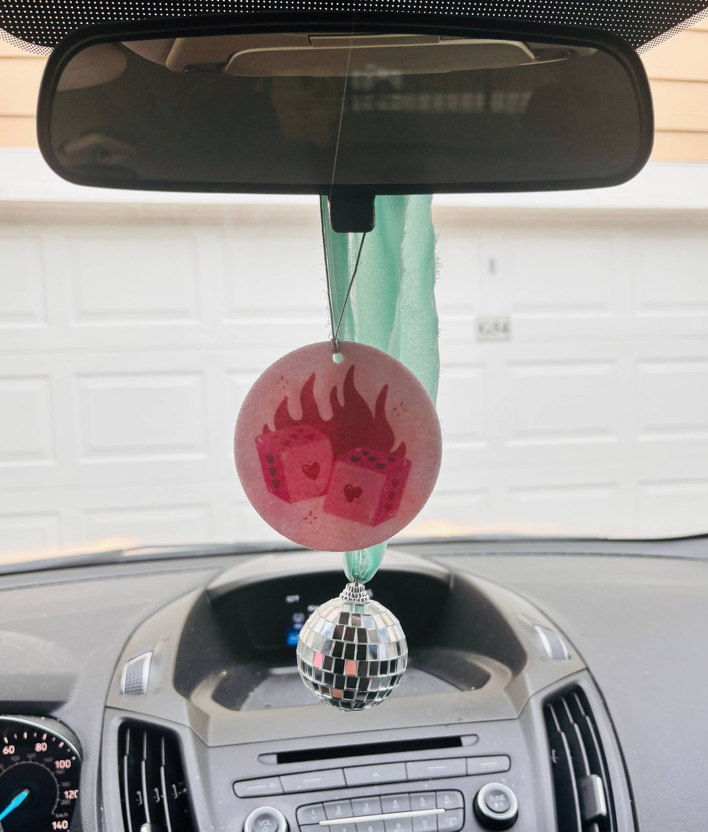 Chiffon Ribbon Disco Car Charm | Car Charm | Disco Cowgirl