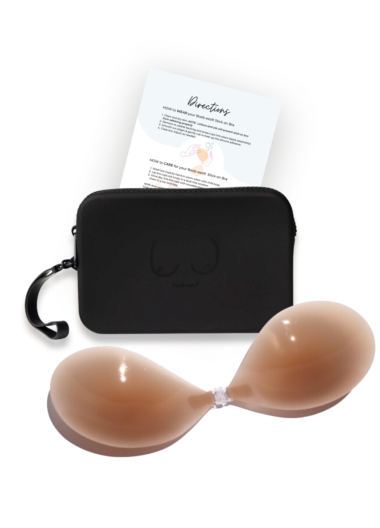 Adhesive Stick-on Bra with Silicone Travel Case