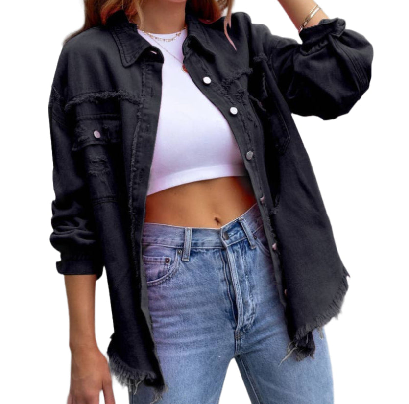 Distressed Denim Jacket