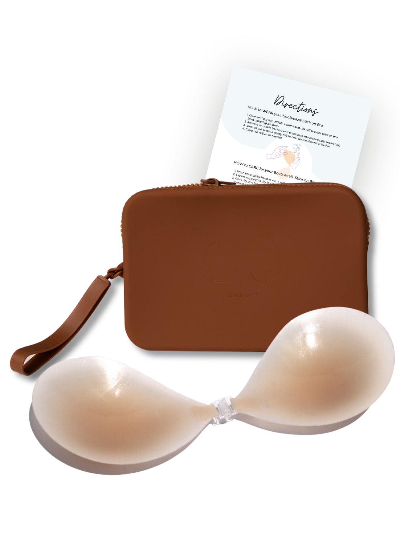 Adhesive Stick-on Bra with Silicone Travel Case