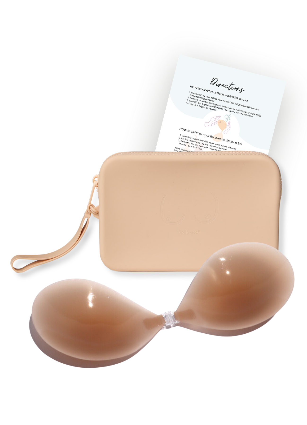 Adhesive Stick-on Bra with Silicone Travel Case
