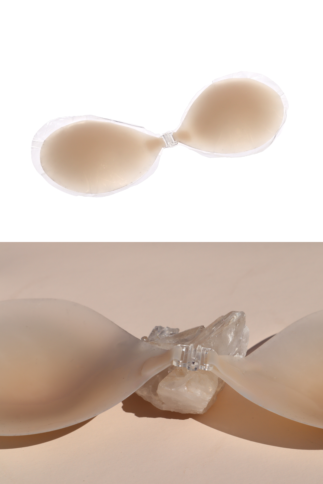 Adhesive Stick-on Bra with Silicone Travel Case
