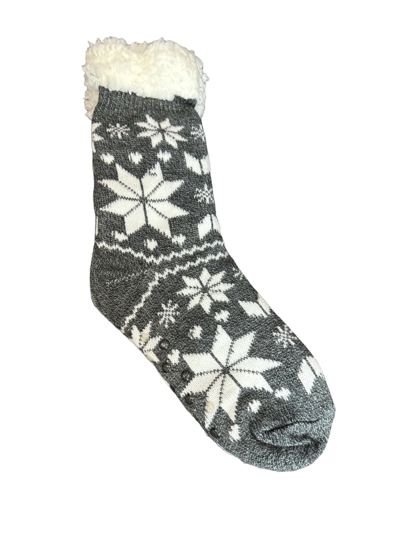 Charcoal Snowflake Socks